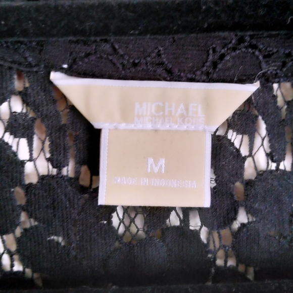 Michael Kors Black Lace Button Down Top - Picture 2 of 6